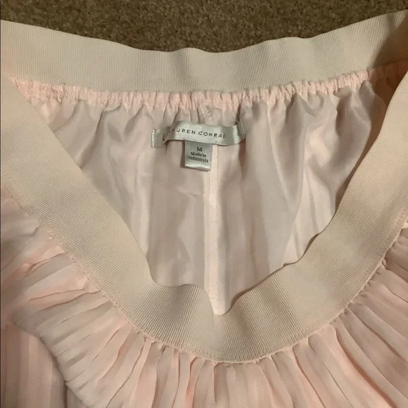 LC Lauren Conrad Maxi Skirt Pink Pleated Tulle Size M - Picture 4 of 5